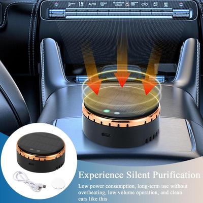 Solar Air Purifier Car Deodorizer Odor Eliminator Pads Smart USB Auto Air Freshener Silent Purification Remove PM2.5/TVOC