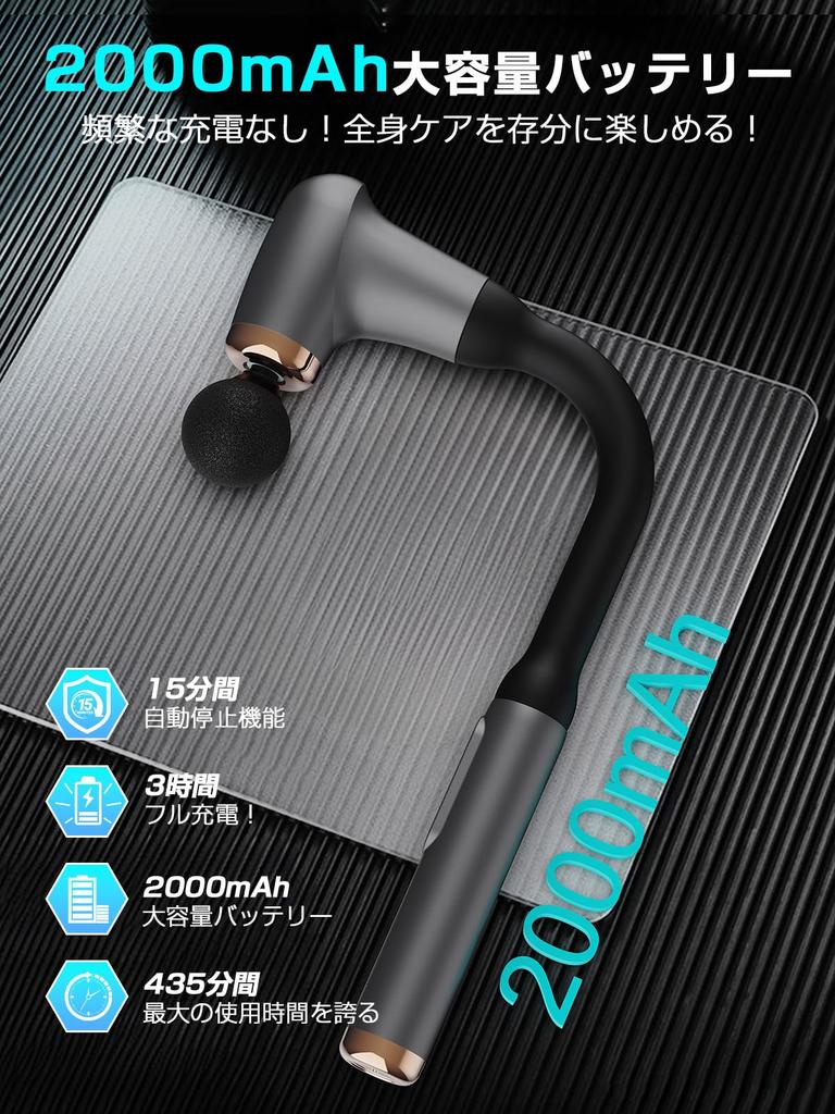 Handheld Myofascial Release Gun with LCD Display and Flexible Arm Reaches Deep into the 3 Vibration 6 Powerful 10mm Speed of 3800 Quiet Electric