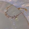 1pc Brick-Inlaid Snowflake Zirconia Fashionable Simple Bracelet - High-End, Versatile Ornament with Elegant