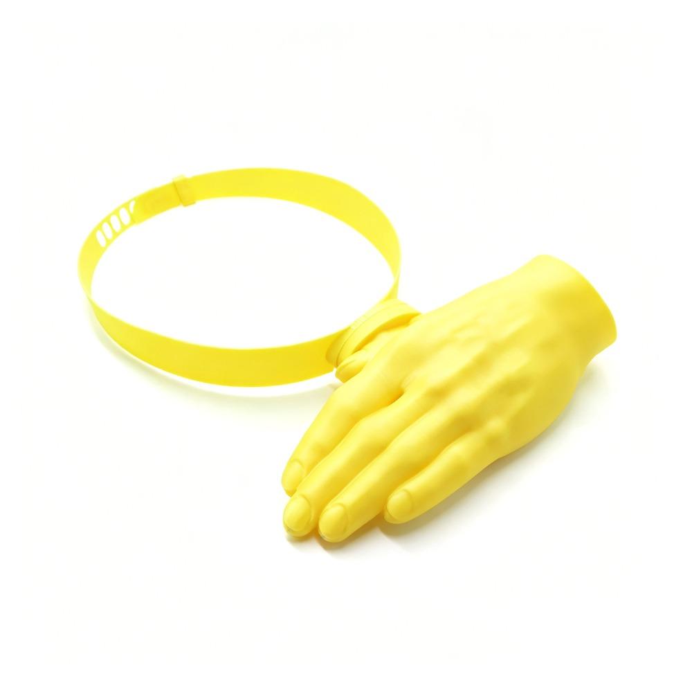 Adjustable Sun Protection Cap Creative Hand Sun Visor Headband Palm-sized Sun Hat  Beach Holiday жёлтый