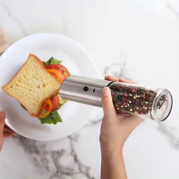 Adjustable Transparent USB Rechargeable Electric Pepper Grinder