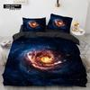 Galaxy Duvet Cover Twin King Size For Teens Boys Starry Sky Bedding Set Microfiber Outer Space Theme Decor Comforter Cover