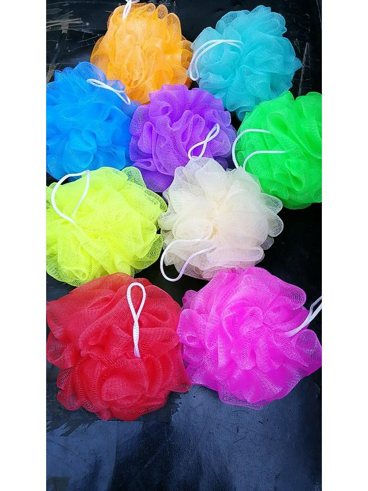 

25 г Супермягкая мелкоячеистая цветная нейлоновая мочалка для тела - Премиальная банная губка-цветок 25g