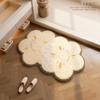 Irregular Cloud Faux Cashmere Water-Absorbing Doormat - Cute Cartoon Design for Bathroom & Kitchen.