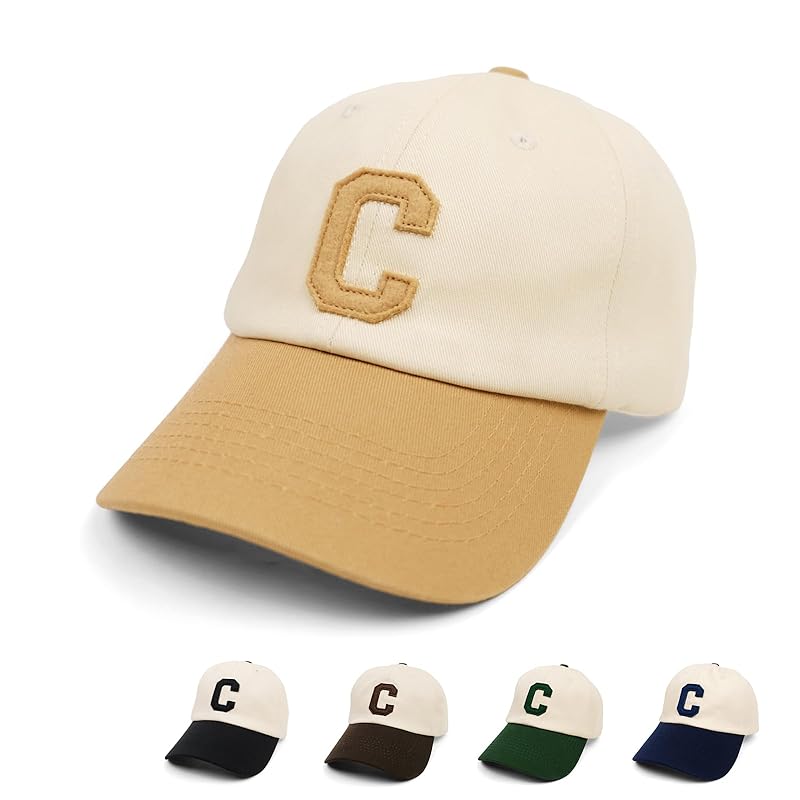 

[NAMEOF] C logo baseball cap street casual hat two tone South Korea work American casual simple unisex men s ladies basic sporty (JP, alphabet, Free