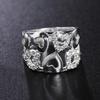 925 Sterling Silver Heart AAA Zircon Ring Wedding Woman Charm Jewelry