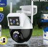 Outdoor Home Security Camera | 360° Field of View | AI Detection | Full-Color Night Vision | 24/7 Recording