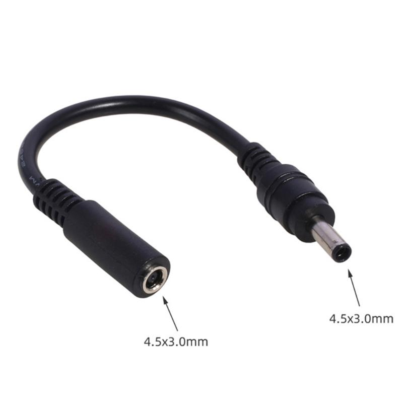90W DC Converter Cable 4.5x3.0mm Female To 4.5x3.0mm 7.4x5.0mm 5.5x2.5mm 7.9x5.4mm Square Male Plug Converter Cable 18CM