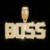 Europäische & Amerikanische Hip Hop BOSS Anhänger Halskette - 18K Vergoldet Trendiges Design.