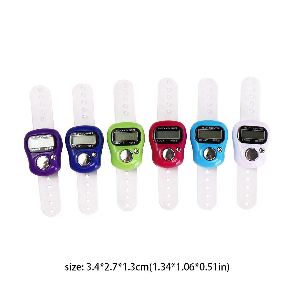 Weave Tools Mini Finger Ring Tally Counter Electronic Hand Held Knitting Row Counter Digital Stroke Counters Scoring Tool 1