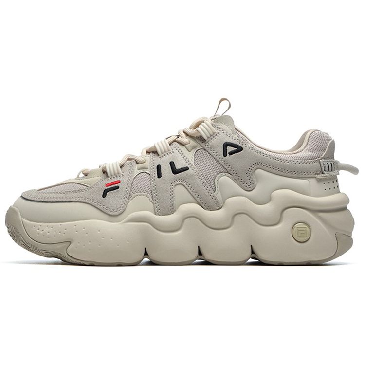 Fila Panini Fashion Casual Sports Versatile Shock Absorbing Non-Slip Durable Low-Top Retro Basketball Shoes Men Sneaker Brown F12M141223FOC
