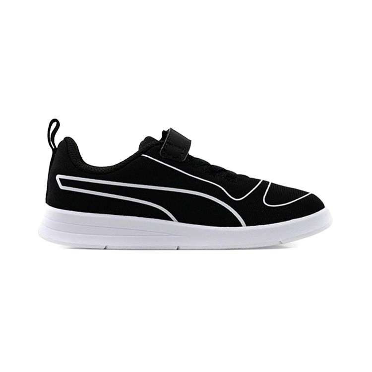 Puma Kali V Low Top Walking Shoes Baby Shoes Black White 367768-01