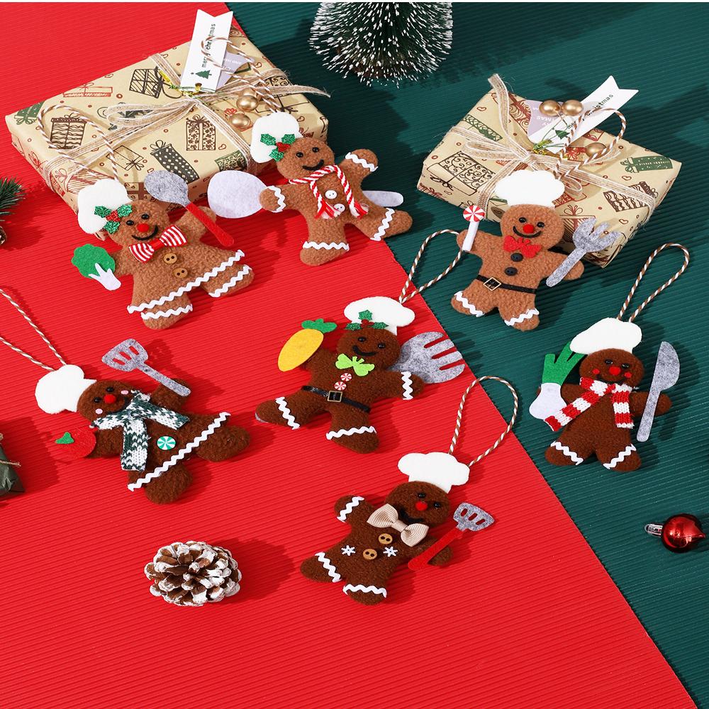 Gingerbread Ornament Decorative Gingerbread Man Christmas Pendant Christmas Tree Decoration Ornamental For Holiday Party Indoor