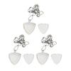 1/2/3Pcs Triangle Keychain Guitar Pick Holder Clear Case Heart Shaped
