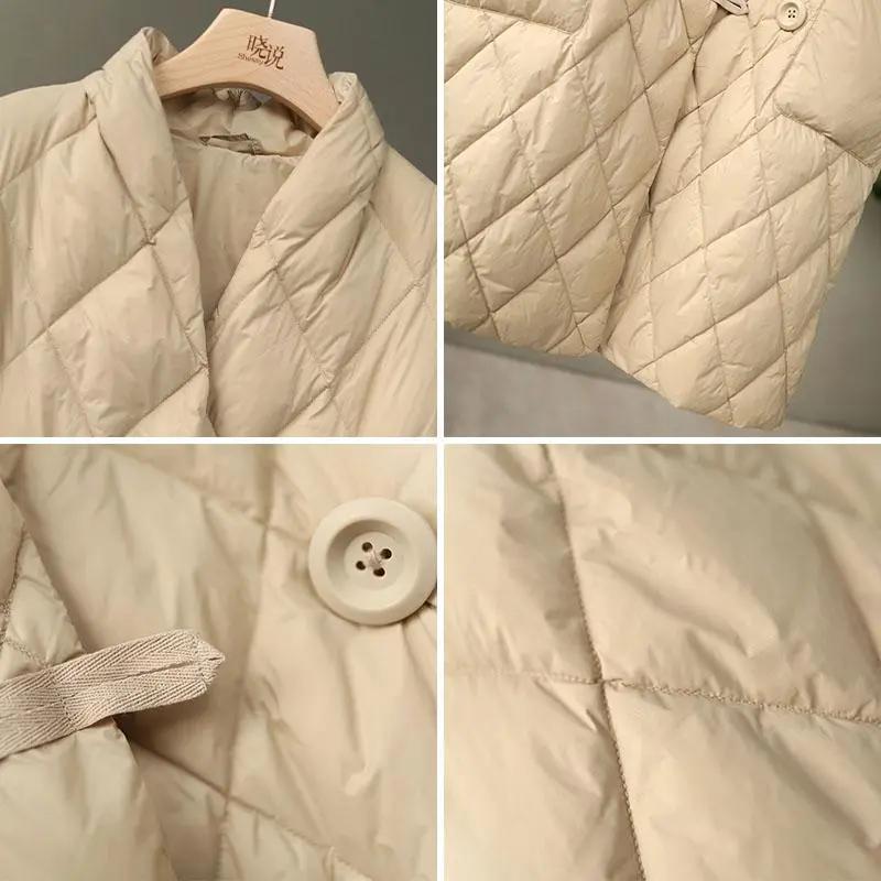 Plus Size Women's Mid-length Long-sleeved Cotton-padded Jacket Women's Jacket Women's Tide Autumn and Winter Warm Imitation Down Jacket Women