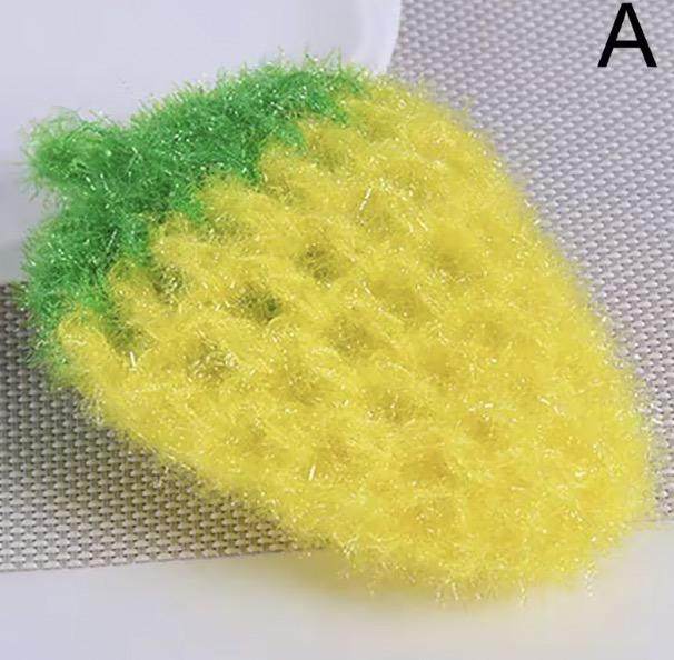 

Strawberry Shape Polyester Yarn Dish Cloth Dishwashing Towels Kitchen Cleaning Rag Sponge Scouring Pads Cleaning Tools Supplies