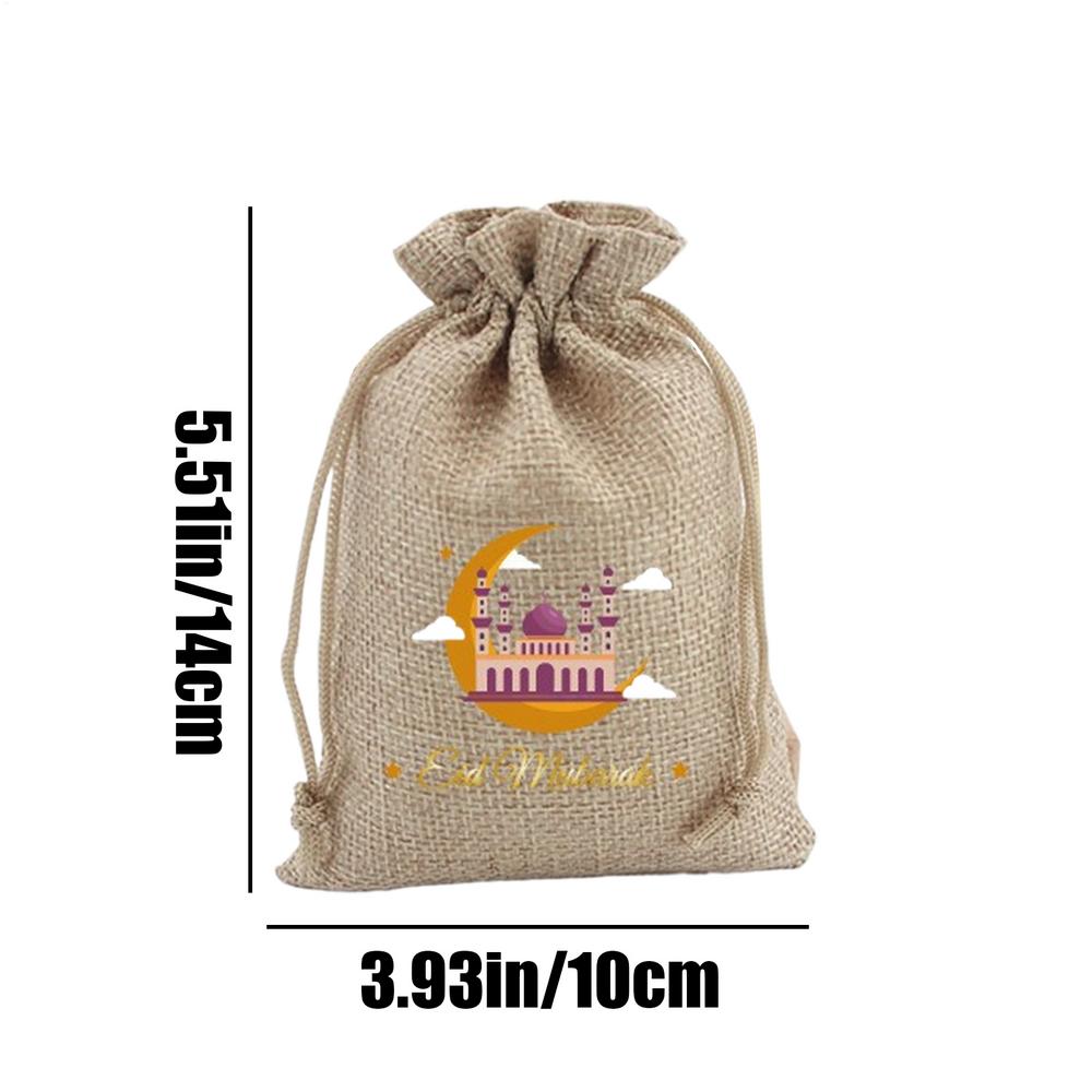 

Burlap Jewelry Pouch 10 Pieces Wrapping Supplies Produce Bags Wedding Favor Pouch Festival Themed Decorating Tools For Candy Other