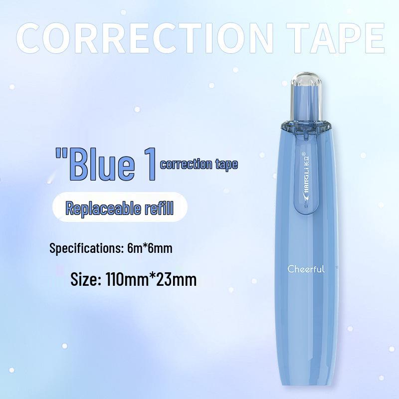 Rotatable Click-type Correction Tape with Replaceable Core – Stylish, Instagram-worthy Stationery for Students