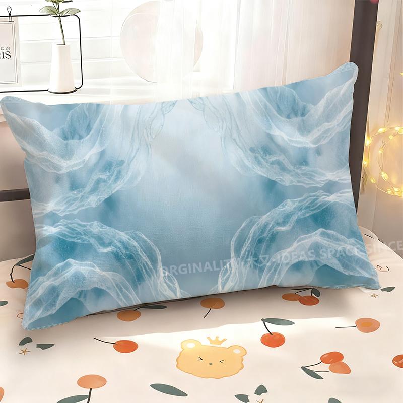Wave Pattern Rectangle Pillowcase Suitable For Sofa Bedroom Car Pillow Cover Cushion Rectangular Back Cushion