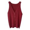 Juzhi Spring Korean V-Neck Sleeveless Cardigan