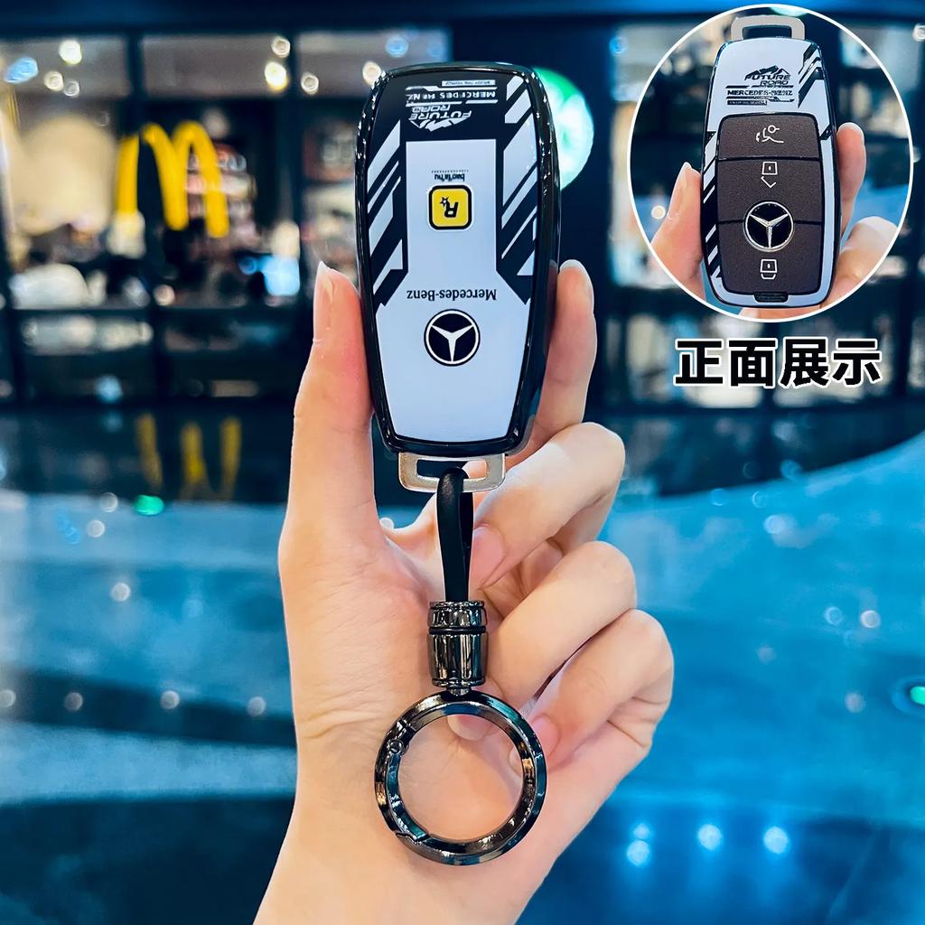 TXF4 Fashion TPU Car Key Case Cover For Mercedes Benz A C E S G Class GLC CLE CLA GLB GLS W177 W205 W213 W222 X167 AMG Keychain Fob