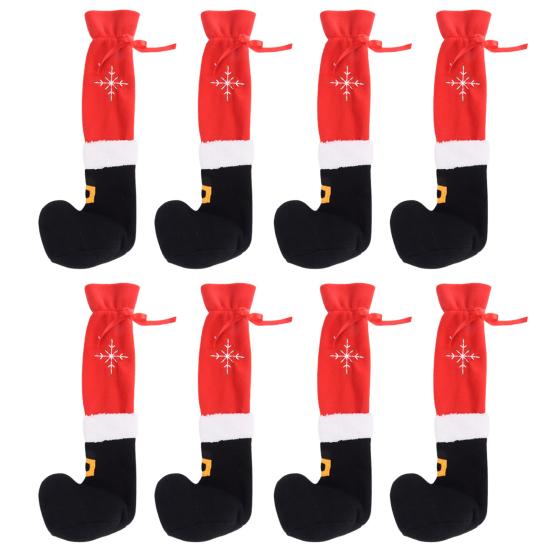 Yousheng Christmas Chair Leg Covers Cartoon Table Chair Leg Socks Non-slip Furniture Protective Cover for Xmas Home Kitchen Dining Room Decor