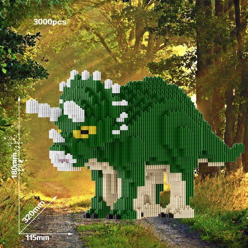 Dinosaur building blocks, Tyrannosaurus rex puzzle toys, Triceratops, Brachiosaurus figurines, gifts for boys and girls
