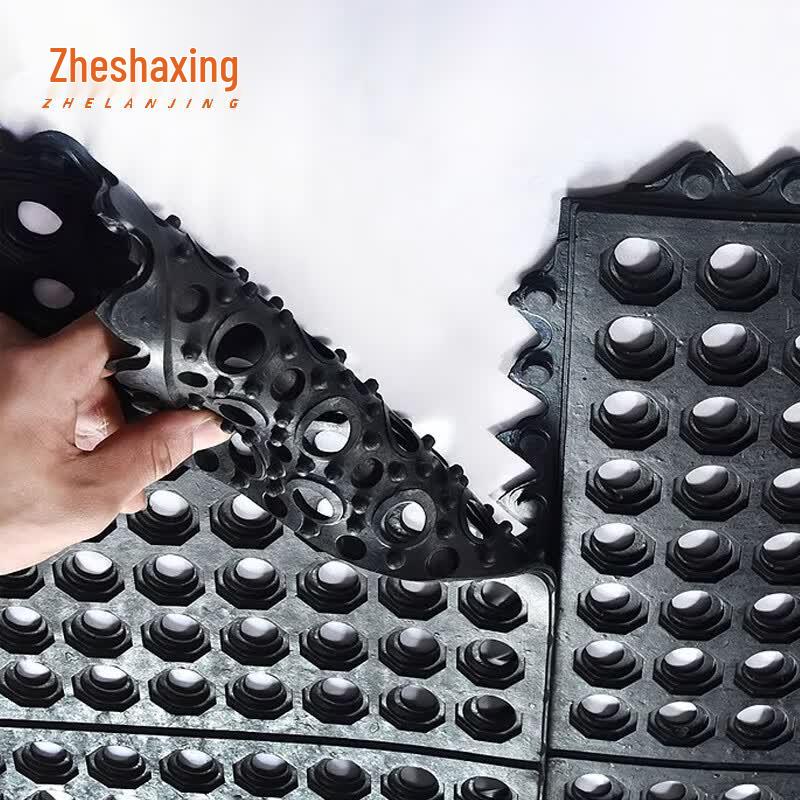 Commercial Anti-Slip Interlocking Rubber Mat