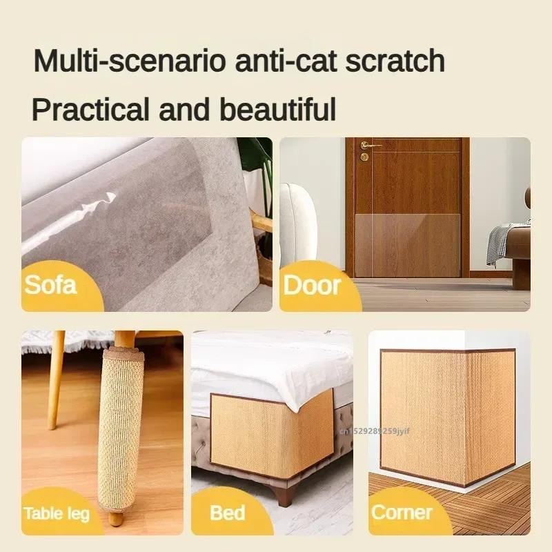 Cat Scratcher Sisal Hemp Scratching Board Wall Scratching Pad Furniture Protective Scratching Post for Cat Paw Training