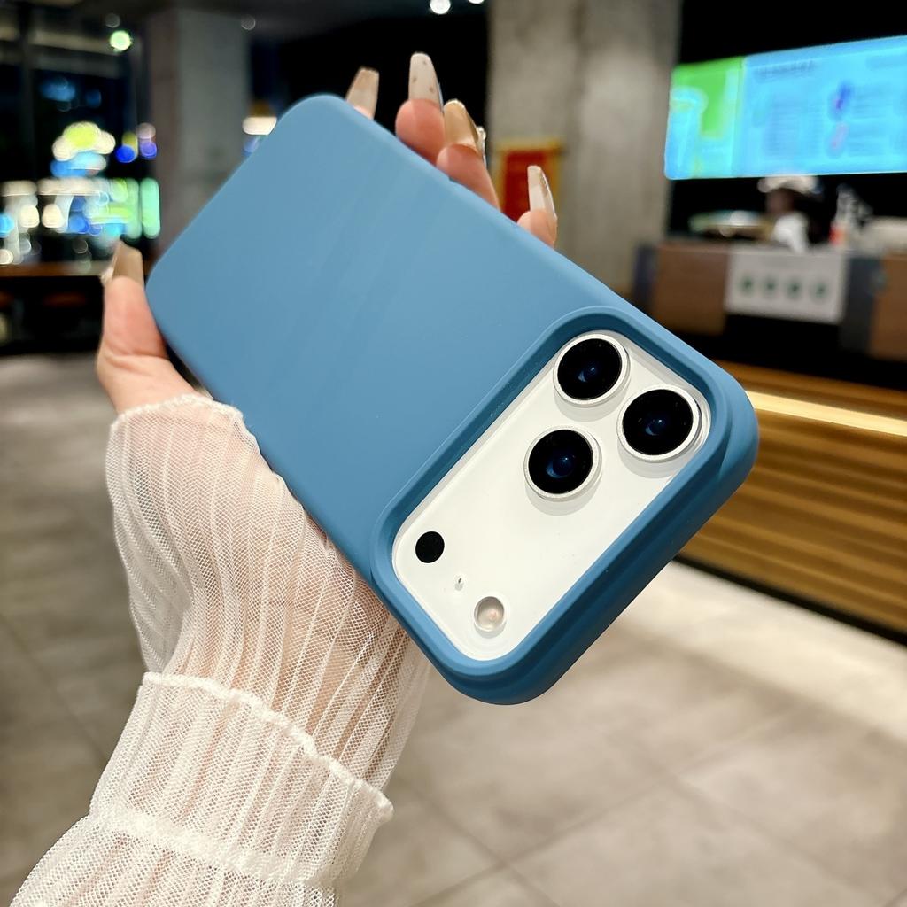 Official Liquid Silicone Fluorescence Candy Color Phone Case For iPhone 17 Air Pro Max Original Colorful Shockproof Bumper Cover
