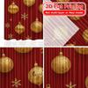 Flat Printing Festive Elegance Popular Fashionable Curtains Fabric Home Decor Living Room Set Of 2 Made Polyester
