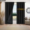 100% Blackout Curtains with Coated Lining Thermal Insulated Sun Blocking Rod Pocket Curtains for Bedroom Living Room Home Decor