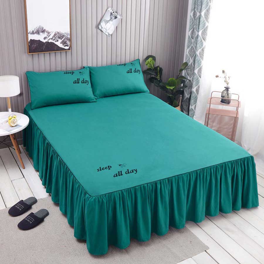 WOSTAR Nordic solid bed sheet cover bedspread summer soft comfort bedding set luxury home textiles single double queen king size