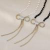 Elegant Korean Style Bowknot Zircon Necklace Perfect For Autumn Winter Fashion Lovers