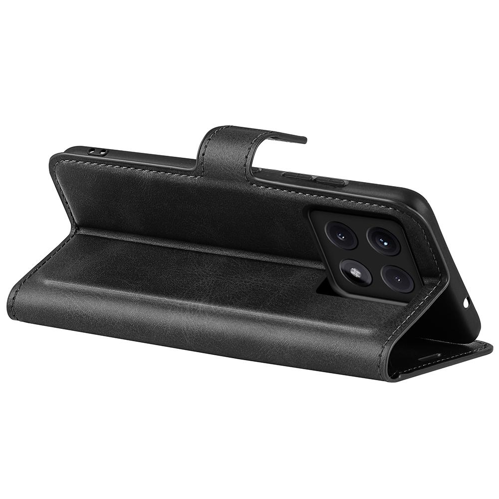 For Xiaomi 14T Pro Stand Case Anti-Scratch Calf Texture Leather Phone Cover