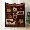 American Retro Style Print Blanket Sofa Bed All Seasons Soft Thin Blanket Gift for Parents,Grandparents,Birthday Christmas Gift