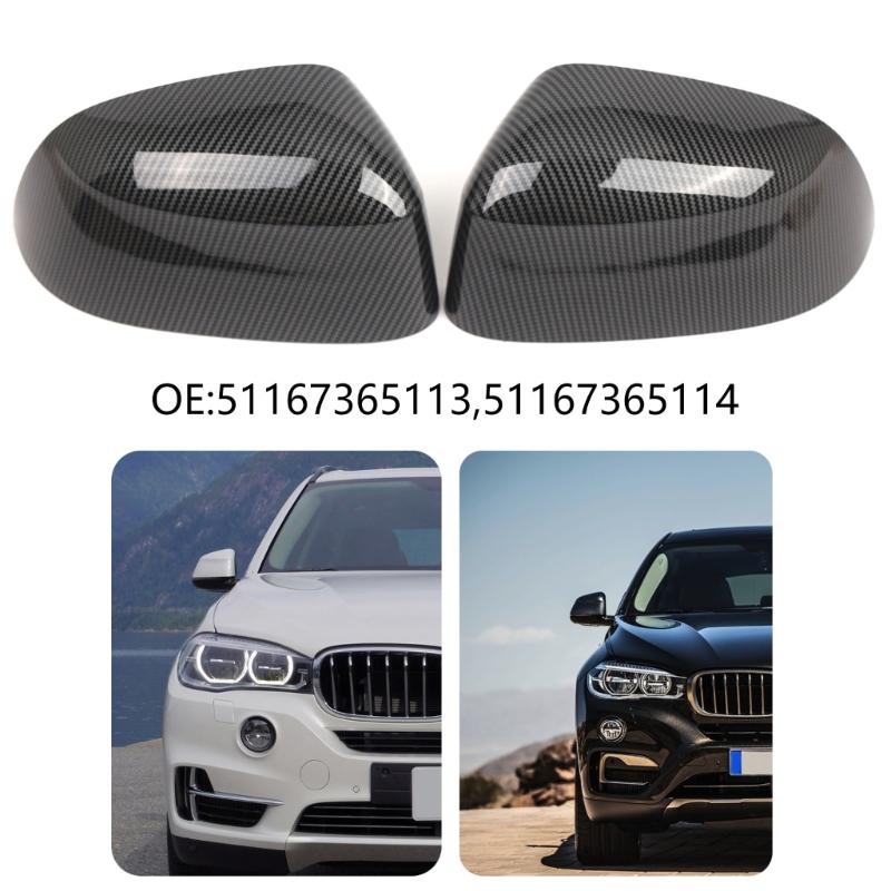 1 Pair Front Door Rearview Wing Mirror Cover 51167365113 51167365114 for F25 F26 Rear View Mirror Caps Replacement