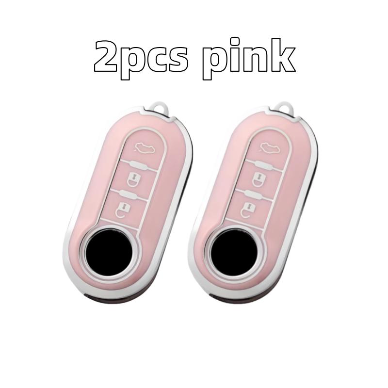 

2pcs Car Key Case Covers For Fiat 500 Ducato Panda 500L Punto Lancia Musa For Citroen