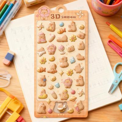 3D Stickers for Scrapbooking Capybara Party Favors Decoration Decorative Stickers for Kids Girls Teens Adults Party Favors Phone