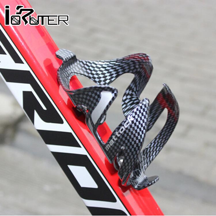 Carbon Fiber Texture Bike Water Bottle Holder - Plastic Cup Holder for Cycling