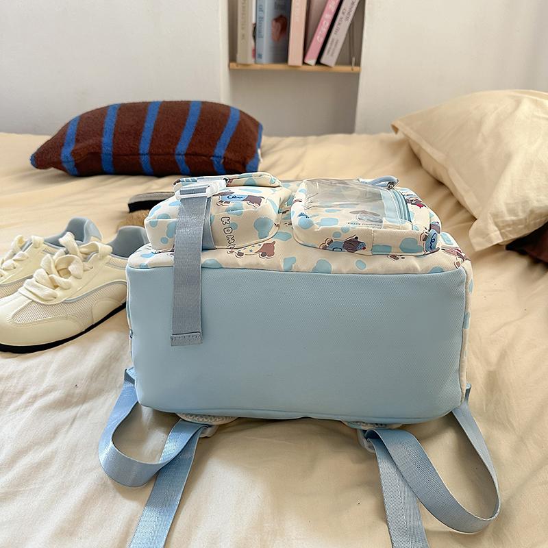 Puppy Printed Schoolbag Junior High School Students Lightweight Backpack Women's Cartoon Backpack