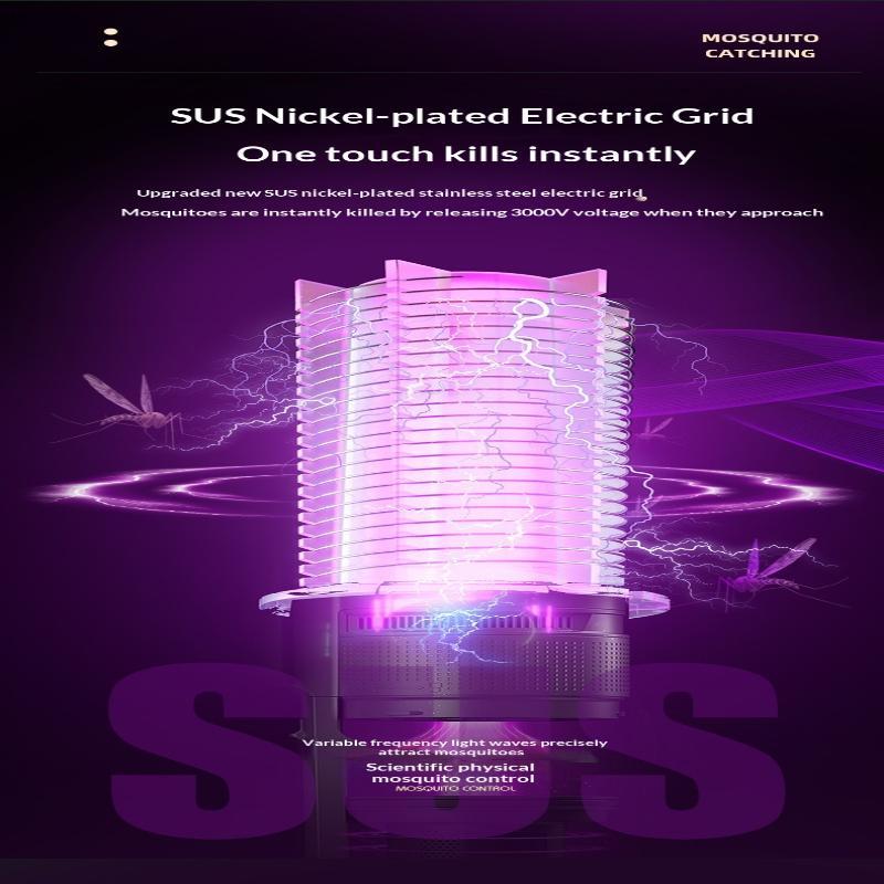 Electric Portable Mosquito Zapper With 360 Degree Uv Attraction Perfect For Home Bedroom Camping Use