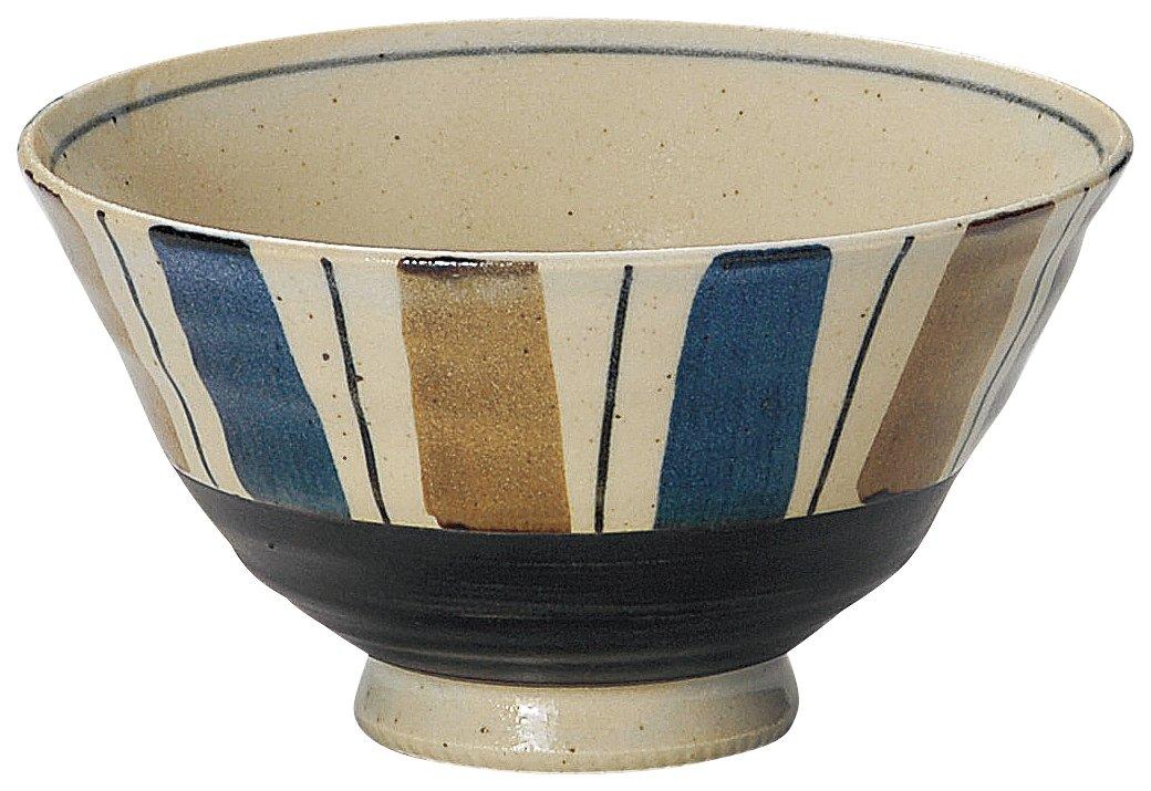 

Mino Ware Lightweight Japanese Style Tea Bowl with Gosu Sabi and Tokusa Design (W30504)