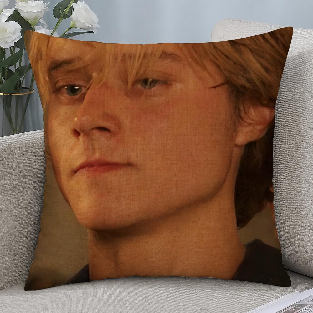 Actor Rudy Pankow JJ Maybank Cushion Cover Cushion Covers Natural Linen Breathable Sofa Bedroom Decor Pillowcase