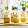 50pcs Hawaiian Luau Cocktail Picks Coconut Palm Tree Food Stick Cupcake Topper Tropical Summer Birthday Party Decor Supplies