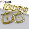 Meetee 2/5 Pezzi 13-38mm Fibbie per Cintura in Ottone Massiccio Spilla Regolabile per Collare per Animali Fibbia di Ricambio per Cinturino di Borsa Accessori Hardware