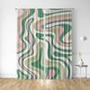 2PC Home Decoration Curtains With Mountain Wood Grain And Rod Pocket Curtains, Kitchen, Coffee Shop, Living Room, Balcony, Garde