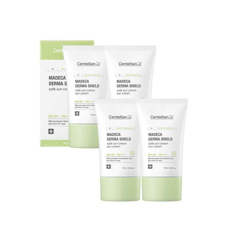 

Madeca Derma Shield Safe Sunscreen 50ml (SPF50+) 4ea 24H UV Protection Mild Mineral Sunscreen