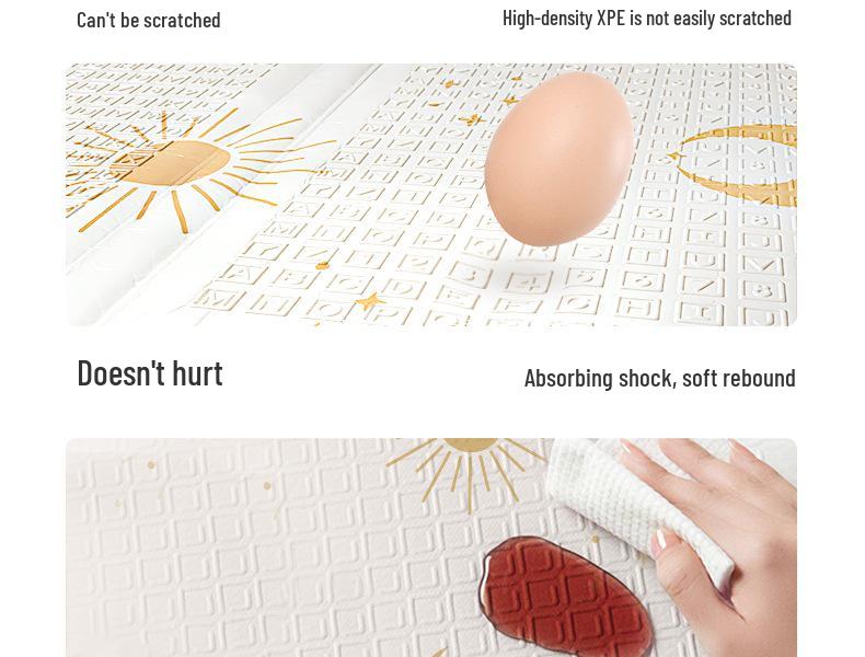 Thickened Folding Baby Crawling Mat - Foam Floor Mat for Infants and Children