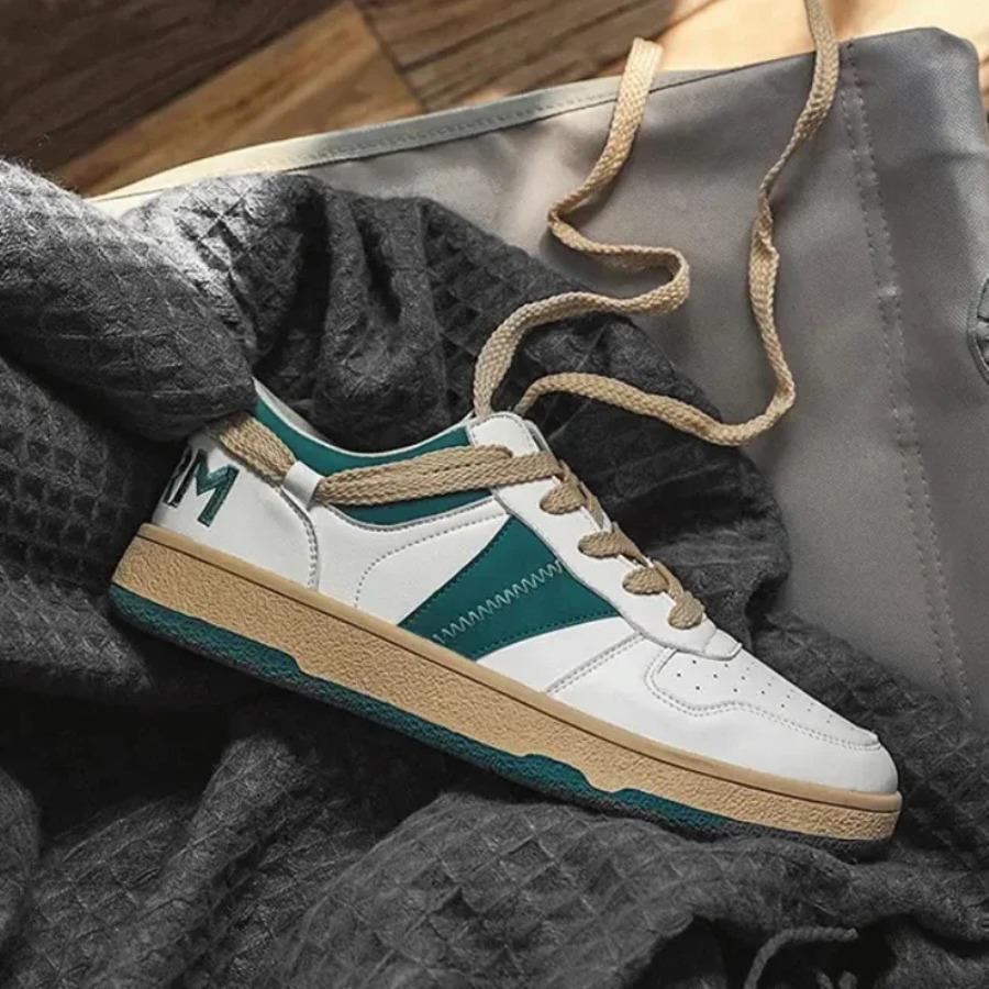 Minority Low-top Vulcanized Men's Shoes Walking Lace-up Color Matching Thick Sole Simple Trend Leisure Sports Shoes Men's Shoes